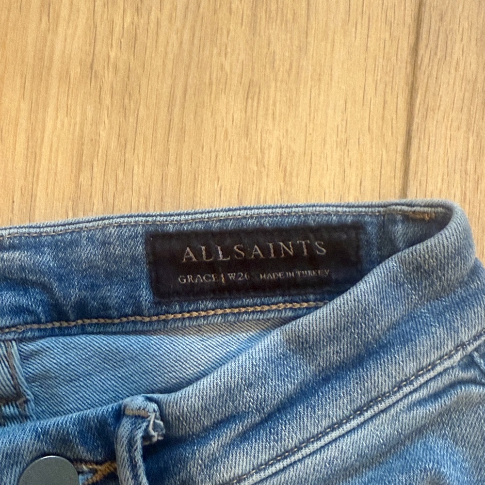 All Saints Blue Skinny Jeans - Picture 2 of 3